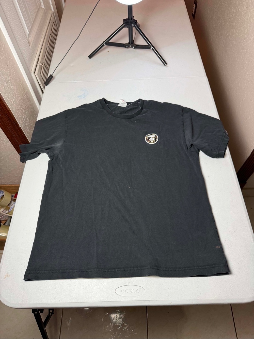 black t-shirt from A Bathing Ape BAPEfeaturing the iconic Ape Head logo Sz XXL